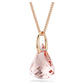 Lunar drop pendant Pink, Rose gold-tone plated