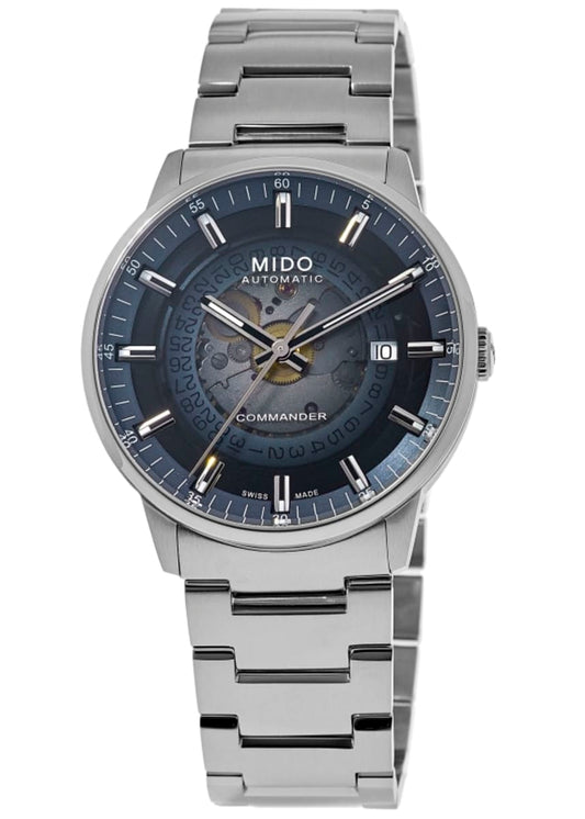 Mido Commander Gradient Blue Dial Steel