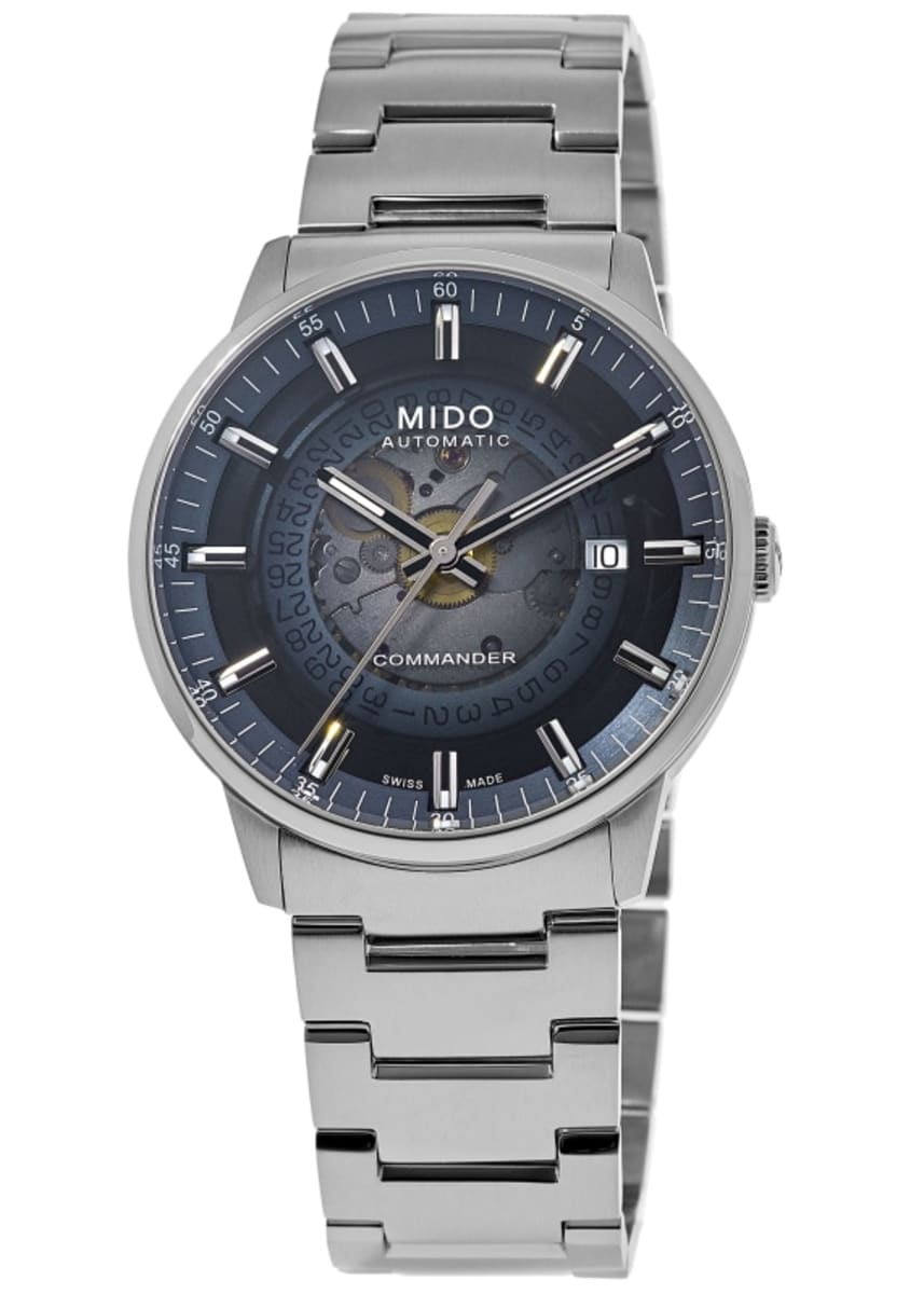 Mido Commander Gradient Blue Dial Steel