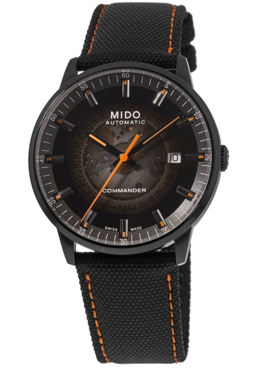 Mido Commander Gradient Black Dial Fabric Strap
