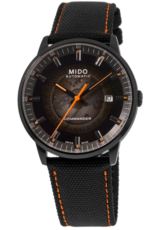 Mido Commander Gradient Black Dial Fabric Strap