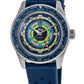 Mido Ocean Star Decompression Worldtimer Blue Dial Rubber