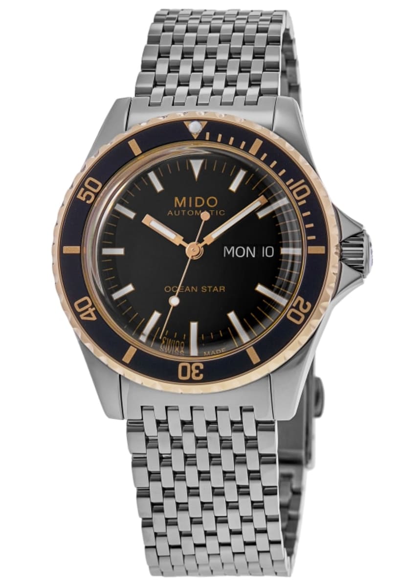 Mido Ocean Star Tribute Black Dial Rose Gold PVD