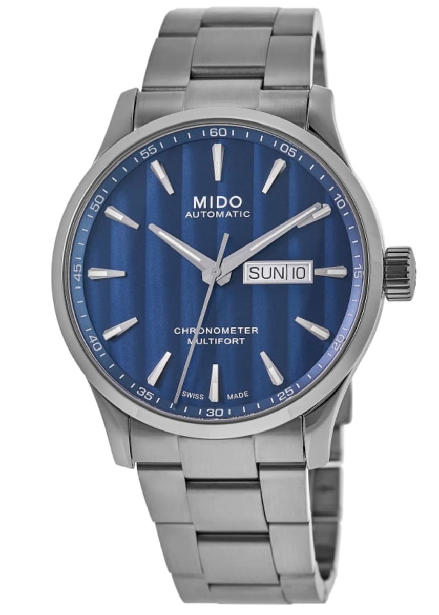 Mido Multifort Chronometer-1 Blue Dial Steel Bracelet