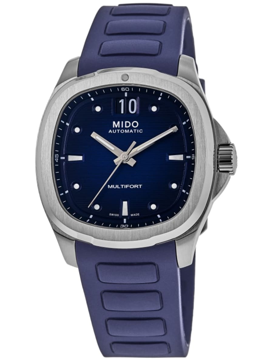 Mido Multifort TV Big Date Blue Dial Rubber Strap