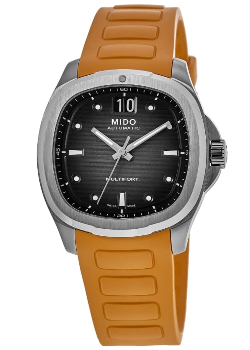 Mido Multifort TV Big Date Black Dial Rubber Strap