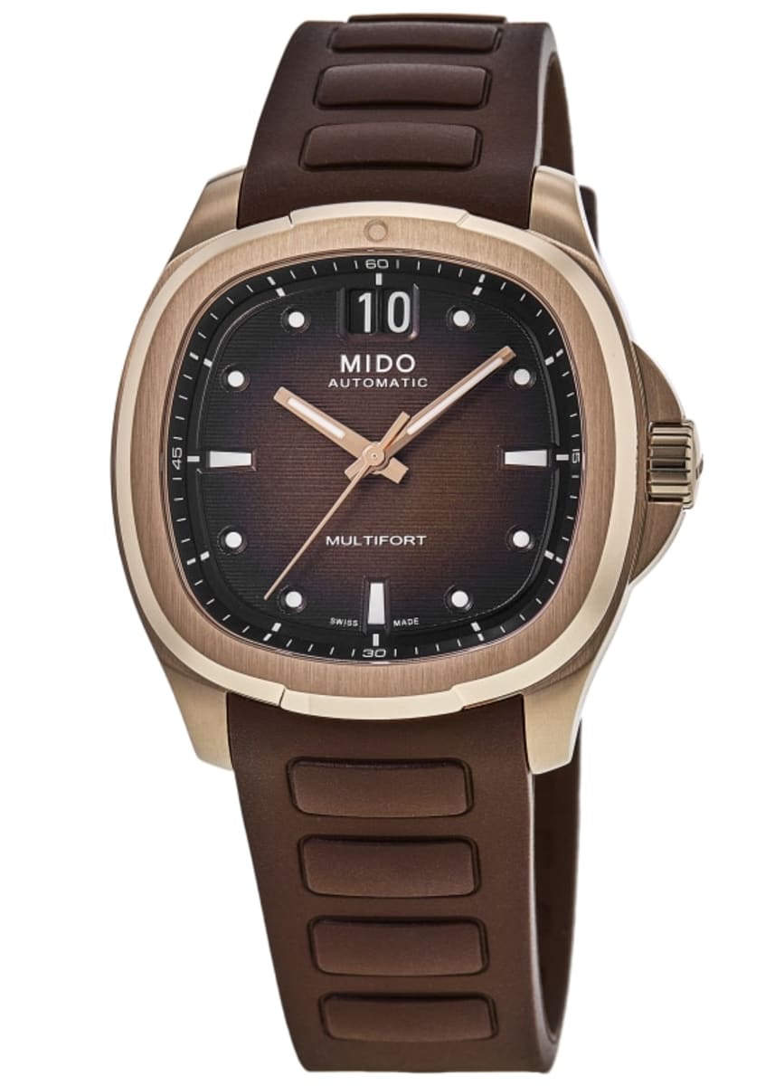 Mido Multifort TV Big Date Brown Dial Rubber Strap PVD