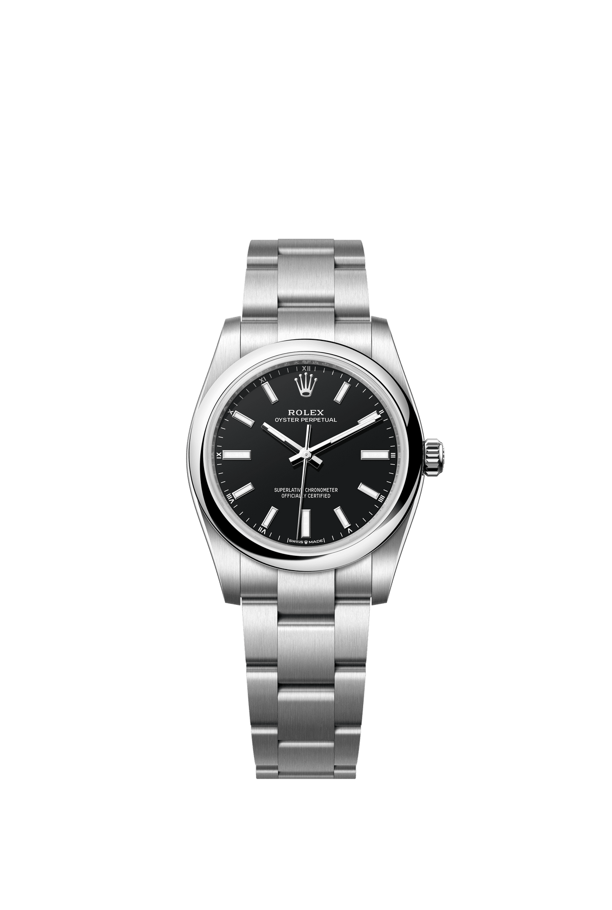 Rolex Oyster Perpetual Black Dial Stainless Steel Oyster Bracelet 124200