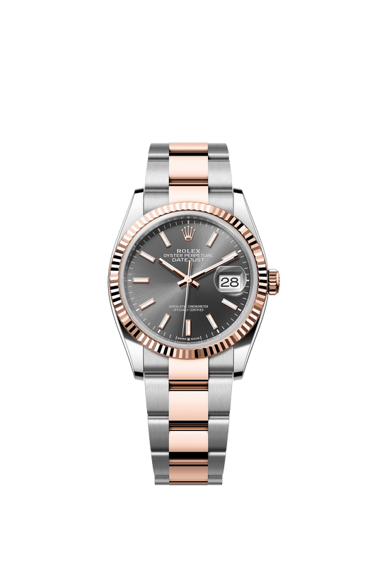 Rolex Datejust 36 Gray Dial Everose/Steel Oyster Bracelet 126231