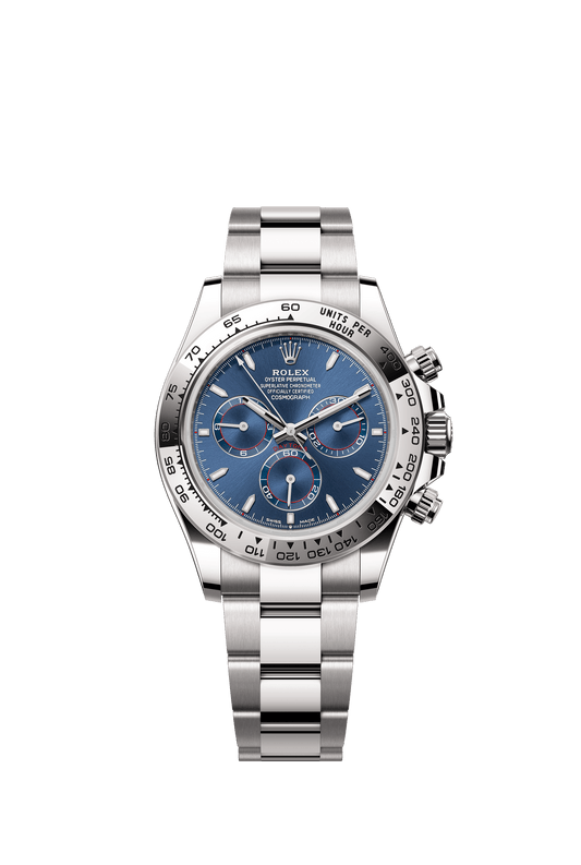 Rolex Cosmograph Daytona 40mm Blue Dial White Gold 126509