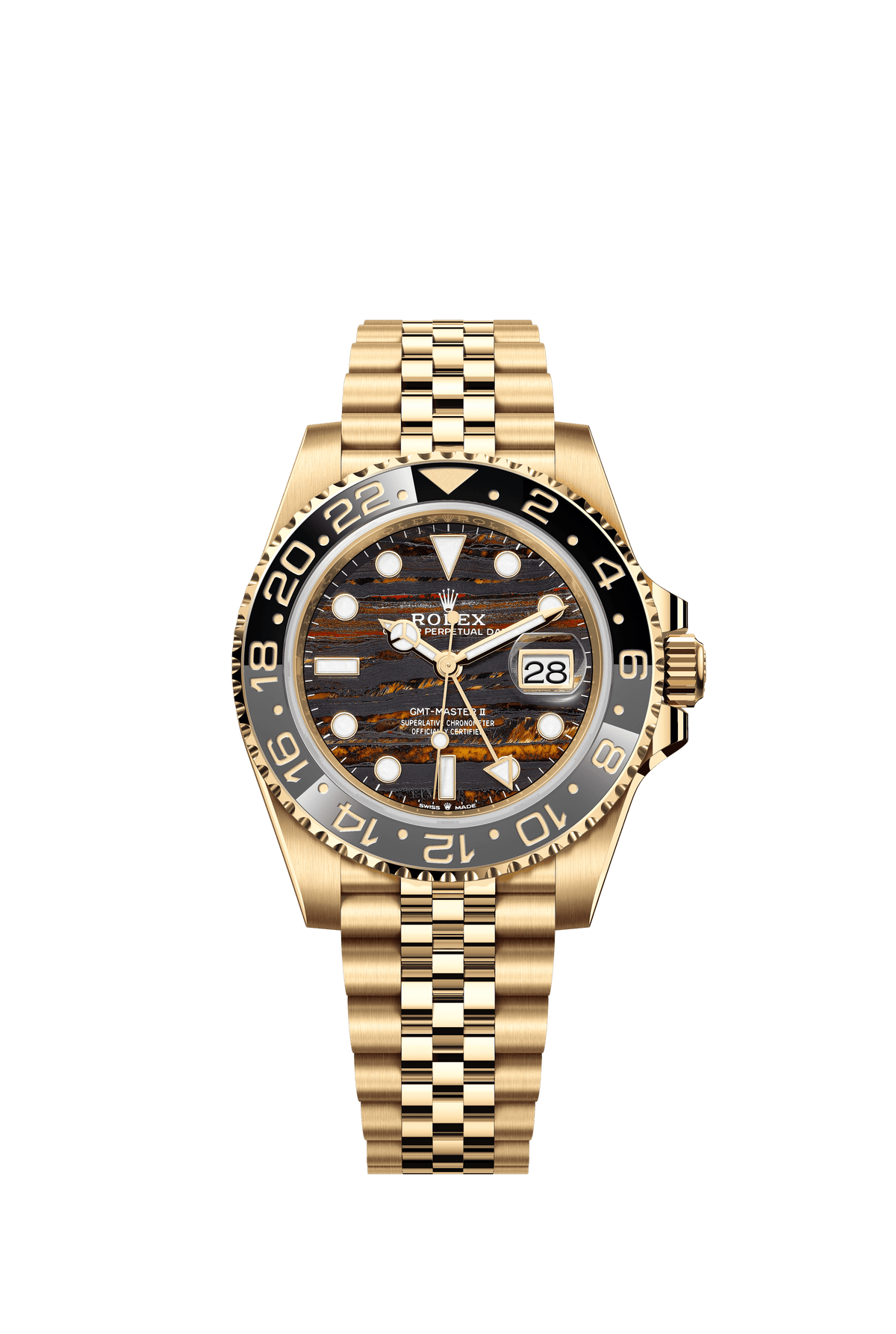 Rolex GMT-Master II 40mm Yellow Dial Yellow Gold 126718GRNR