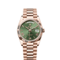 Rolex Day-Date 36mm Green Dial Everose Gold 128235