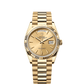 Rolex Day-Date 36mm Champagne Dial Stainless Steel President Bracelet 128238