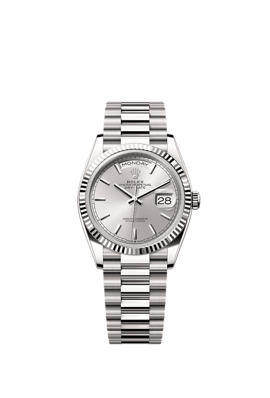 Rolex Day-Date 36mm White Dial White Gold 128239