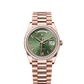 Rolex Day-Date 36mm Green Dial Everose Gold 128395TBR