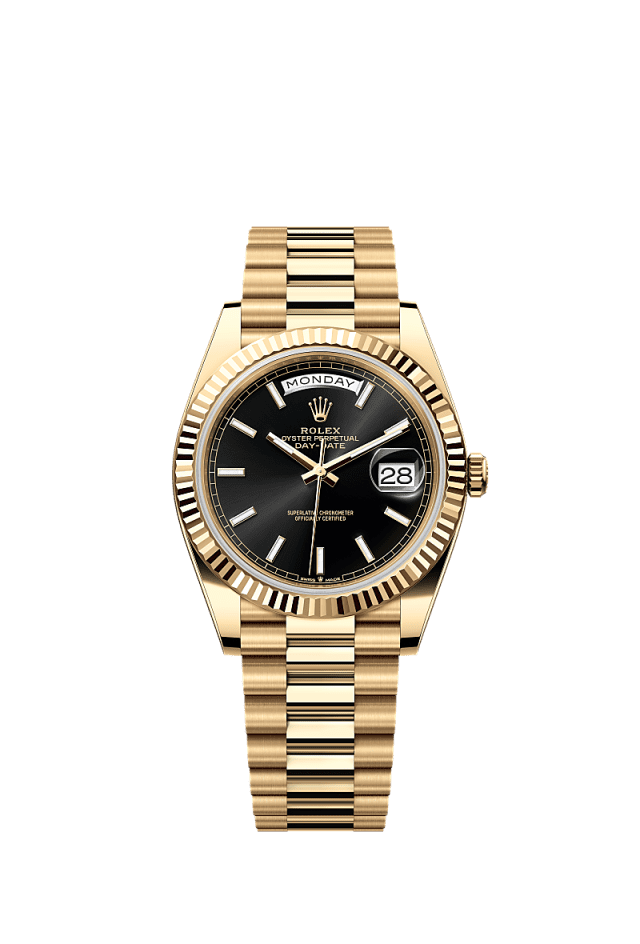 Rolex Day-Date 40mm Black Dial Yellow Gold 228238