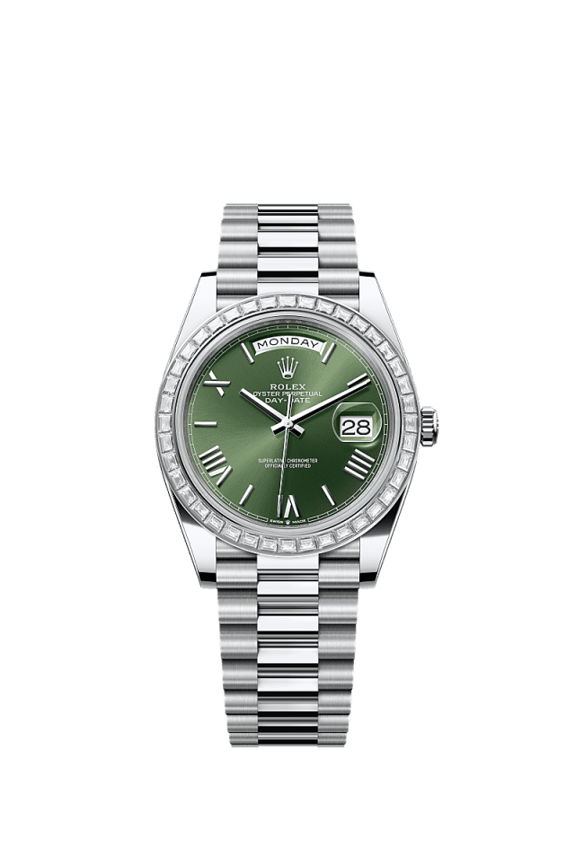 Rolex Day-Date 40mm Green Dial Platinum 228396TBR