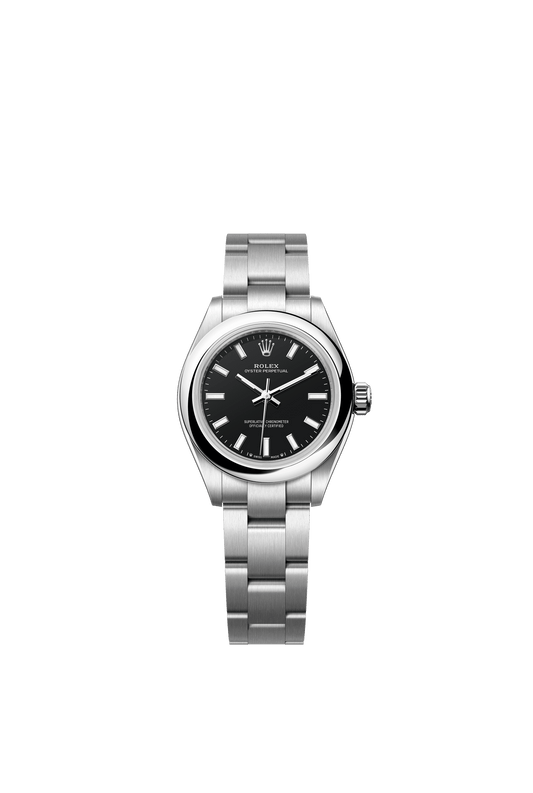 Rolex Oyster Perpetual 28mm Black Dial Stainless Steel Oyster Bracelet 276200