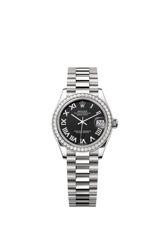 Rolex Datejust 31 Black Dial White Gold 278289RBR