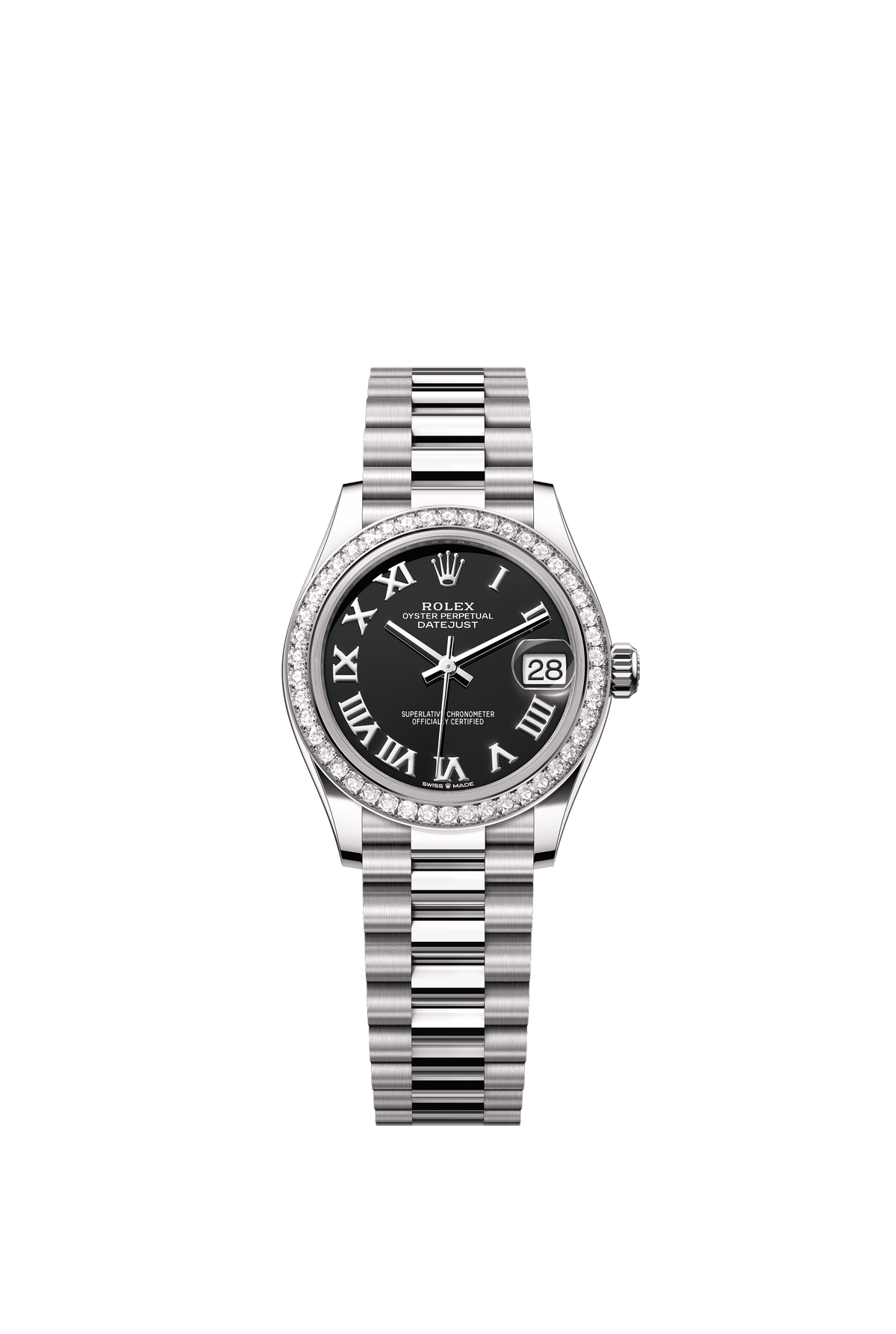Rolex Datejust 31 Black Dial White Gold 278289RBR