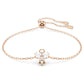 Magic bracelet Angel, White, Rose gold-tone plated