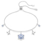 Magic bracelet Snowflake, Blue, Rhodium plated