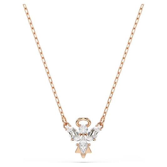 Magic necklace Angel, White, Rose gold-tone plated
