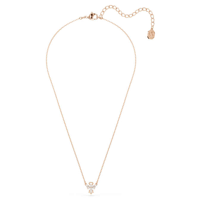 Magic necklace Angel, White, Rose gold-tone plated