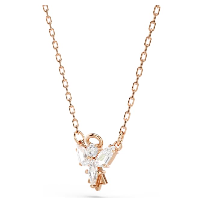 Magic necklace Angel, White, Rose gold-tone plated