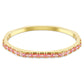 Matrix bangle Baguette cut, Octagon shape, Pink, Gold-tone plated