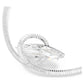 Matrix choker Baguette cut, White, Rhodium plated