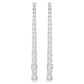 Matrix drop earrings Gradient of round cuts, White, Rhodium plated