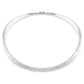 Matrix necklace Baguette cut, White, Rhodium plated