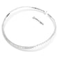 Matrix necklace Baguette cut, White, Rhodium plated