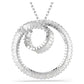 Matrix pendant Baguette cut, White, Rhodium plated