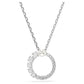 Matrix pendant Crystal pearl, Round cut, White, Rhodium plated