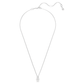 Matrix pendant Crystal pearl, Round cut, White, Rhodium plated