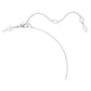 Matrix pendant Crystal pearl, Round cut, White, Rhodium plated