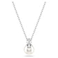 Matrix pendant Crystal pearl, Round cut, White, Rhodium plated