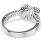 Matrix ring Baguette cut, Knot, White, Rhodium plated