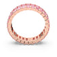 Matrix ring Baguette cut, Pink, Rose gold-tone plated