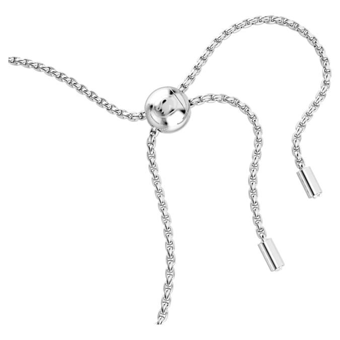 Matrix Tennis bracelet Baguette cut, Purple, Rhodium plated