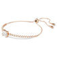 Matrix Tennis bracelet Mixed cuts, White, Rose gold-tone plated
