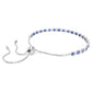 Matrix Tennis bracelet Mixed round cuts, Blue, Rhodium plated