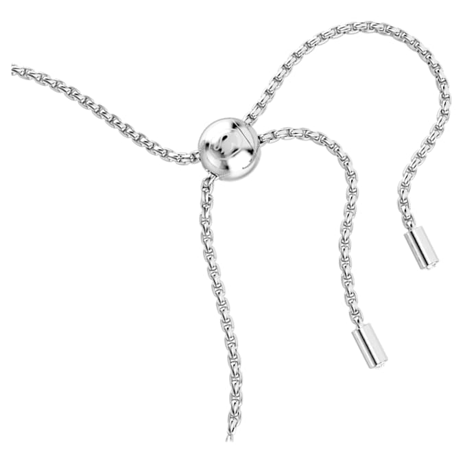 Matrix Tennis bracelet Mixed round cuts, White, Rhodium plated