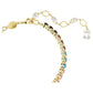 Matrix Tennis bracelet Round cut, Multicolored, Gold-tone plated