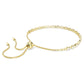 Matrix Tennis bracelet Round cut, White, Gold-tone plated