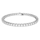 Matrix Tennis bracelet Round cut, White, Rhodium plated