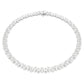 Matrix Tennis necklace Pear cut, White, Rhodium plated