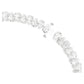 Matrix Tennis necklace Pear cut, White, Rhodium plated